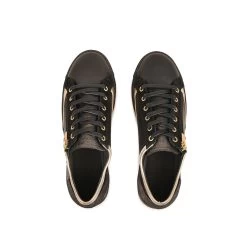 Pataugas JESTER/MIX F4H NOIR/DORÉ -Mode Running Soldes 628254 BASKET FEMME JESTER MIX F4H NOIR DORE 6