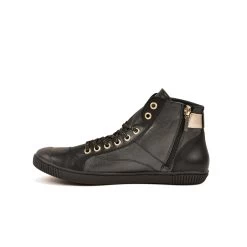 Pataugas BANJOU LATSA/MIX F4H NOIR/DORÉ -Mode Running Soldes 628259 946 BASKET HAUTE FEMME LATSA MIX F4H NOIR DORE 3