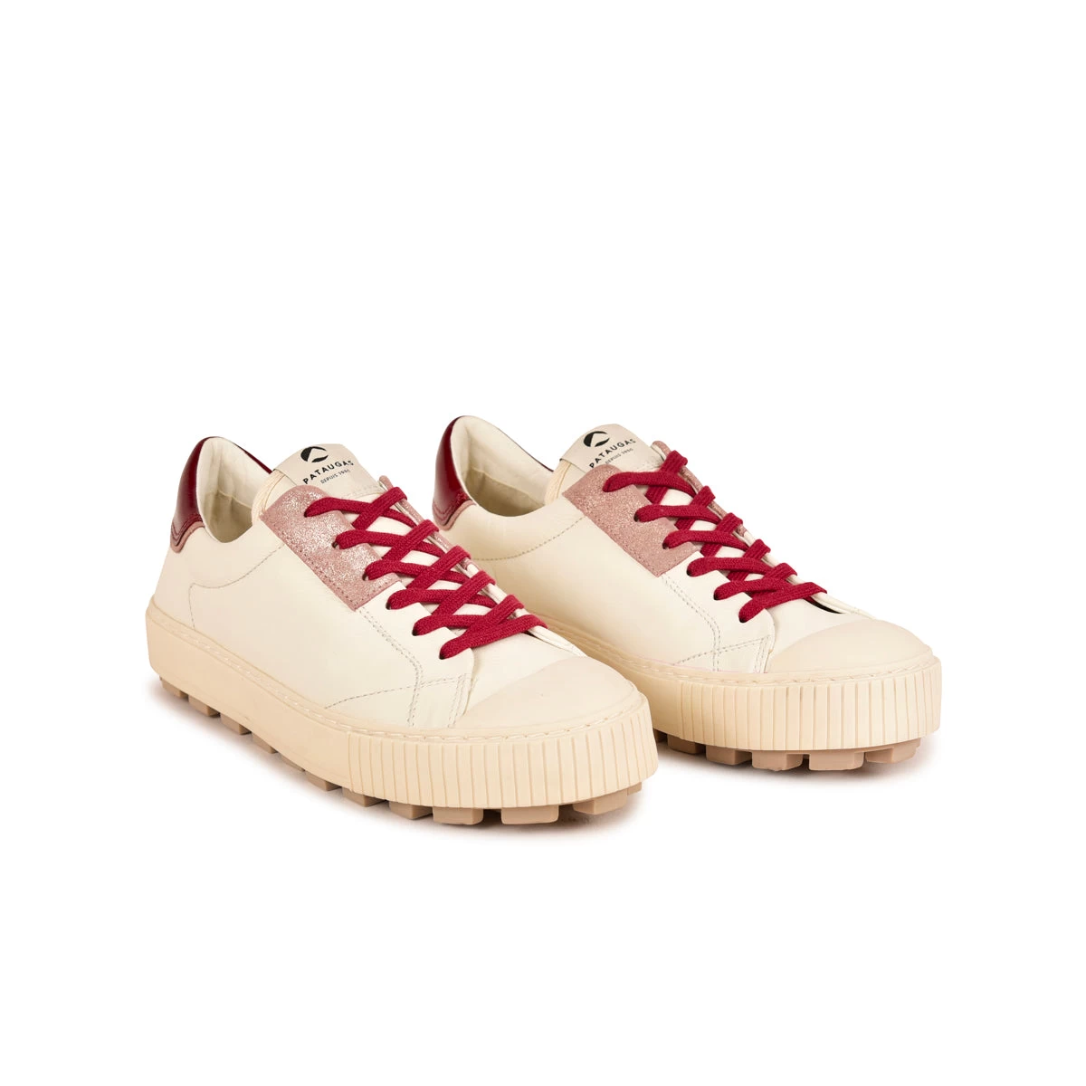 Pataugas ARAN/MIX F4H OFFWHITE/BORDEAUX 7 Pataugas ARAN/MIX F4H OFFWHITE/BORDEAUX – Image 5