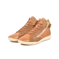 Pataugas PALME/MIX F4H CAMEL -Mode Running Soldes BASKET FEMME PALME L MIX F2I TAUPE 628403 154 5
