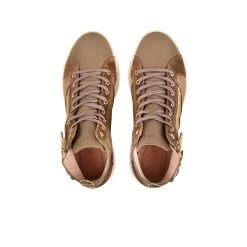 Pataugas PALME/MIX F4H TAUPE -Mode Running Soldes BASKET FEMME PALME MIX F4H TAUPE 628270 154 6