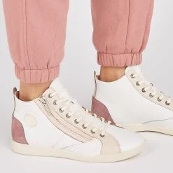 Pataugas PALME/PER F2I ROSE -Mode Running Soldes BASKET FEMME PALME PER F2I ROSE 628402 300 Porte 2