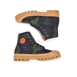 Pataugas AUTHENTIQUE X LE MONT SAINT MICHEL F4G Tartan Marine -Mode Running Soldes BOOTS FEMME AUTHENTIQUE MSM 6