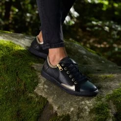 Pataugas JESTER/MIX F4H NOIR/DORÉ -Mode Running Soldes F Jester MIX Noir Dore