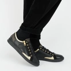 Pataugas JESTER/MIX F4H NOIR/DORÉ -Mode Running Soldes JESTER 628254946 NOIR DORE